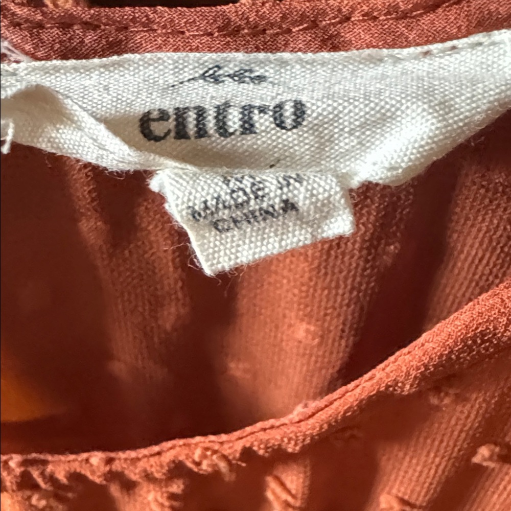 Entro Rust Ruffle Tiered Blouse - Size Medium - Picture 4 of 4